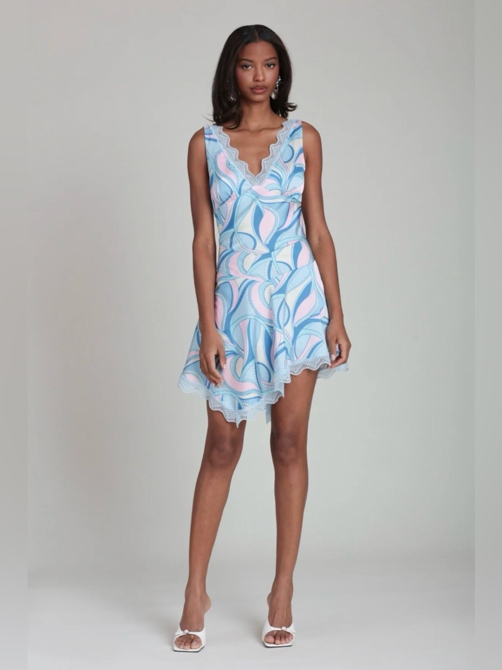 NWT Avec Les Filles Satin Bias Mini Dress Size 6